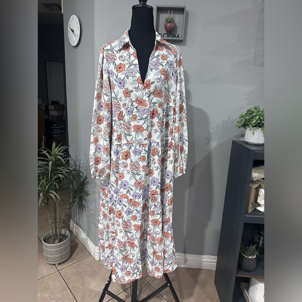 Floral Long Sleeve Dress